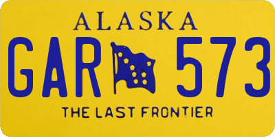 AK license plate GAR573