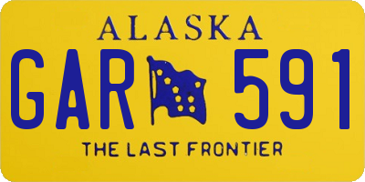 AK license plate GAR591