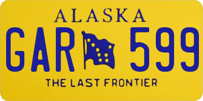 AK license plate GAR599