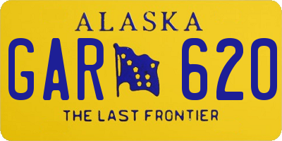 AK license plate GAR620