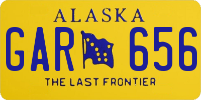 AK license plate GAR656