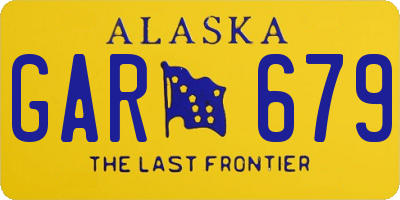 AK license plate GAR679