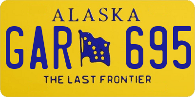 AK license plate GAR695