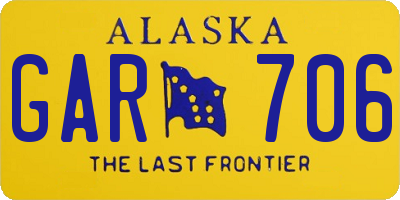 AK license plate GAR706