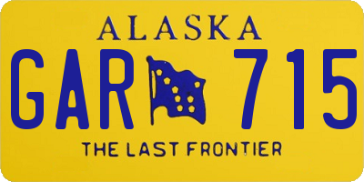 AK license plate GAR715