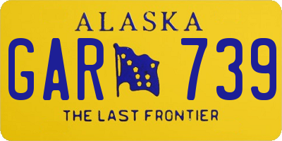 AK license plate GAR739