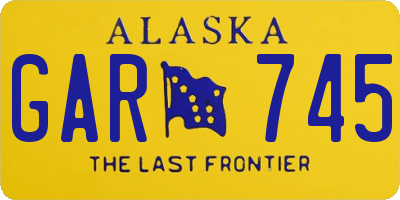 AK license plate GAR745