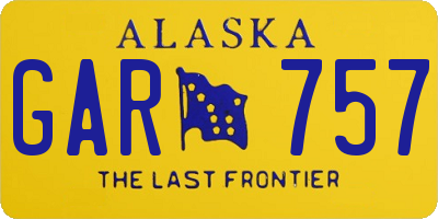 AK license plate GAR757
