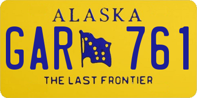AK license plate GAR761
