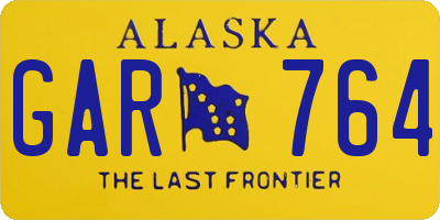 AK license plate GAR764