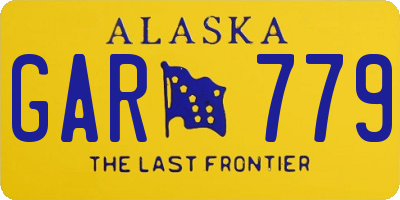 AK license plate GAR779