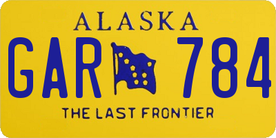 AK license plate GAR784