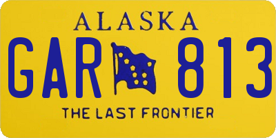 AK license plate GAR813