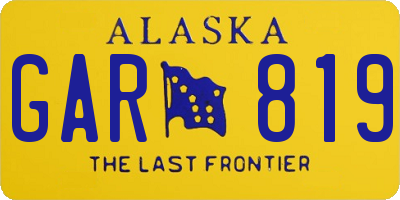 AK license plate GAR819