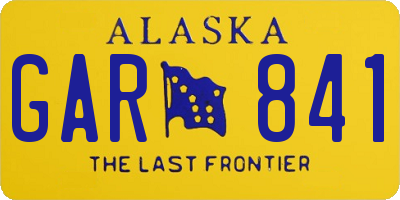 AK license plate GAR841
