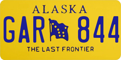 AK license plate GAR844
