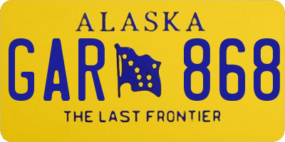 AK license plate GAR868