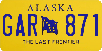 AK license plate GAR871