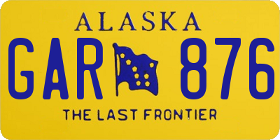 AK license plate GAR876
