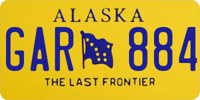 AK license plate GAR884