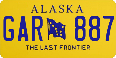 AK license plate GAR887