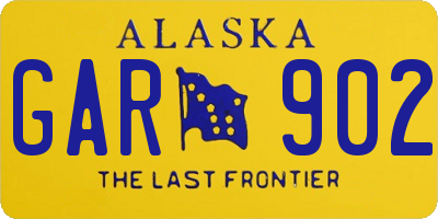 AK license plate GAR902