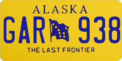 AK license plate GAR938