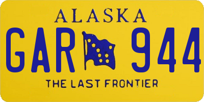 AK license plate GAR944