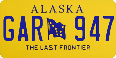 AK license plate GAR947