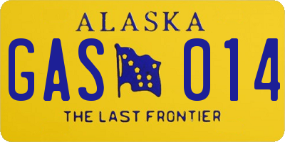 AK license plate GAS014