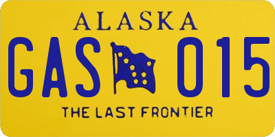 AK license plate GAS015