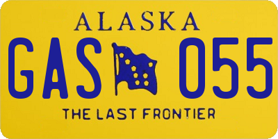 AK license plate GAS055