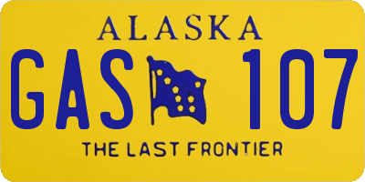 AK license plate GAS107