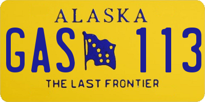 AK license plate GAS113