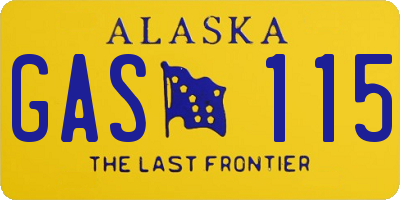 AK license plate GAS115