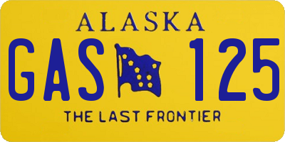 AK license plate GAS125