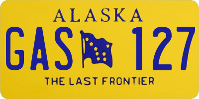 AK license plate GAS127