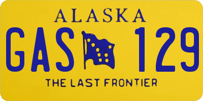 AK license plate GAS129