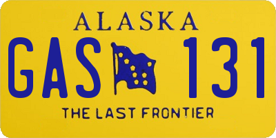 AK license plate GAS131