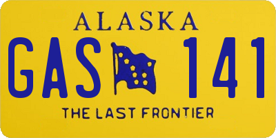 AK license plate GAS141