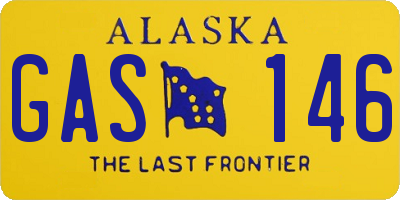 AK license plate GAS146