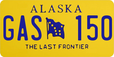 AK license plate GAS150