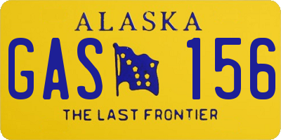 AK license plate GAS156