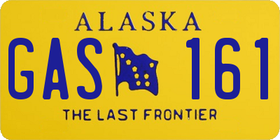 AK license plate GAS161