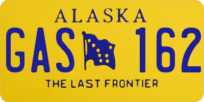 AK license plate GAS162
