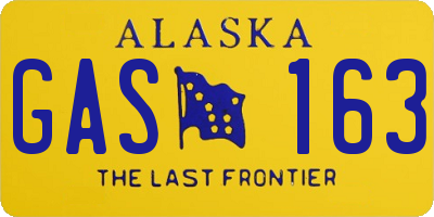 AK license plate GAS163