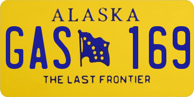 AK license plate GAS169