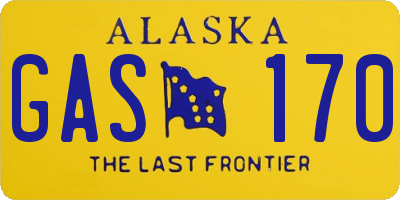 AK license plate GAS170