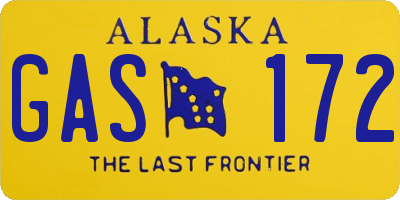 AK license plate GAS172