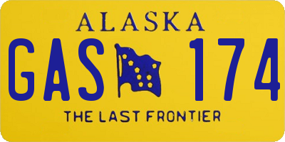 AK license plate GAS174